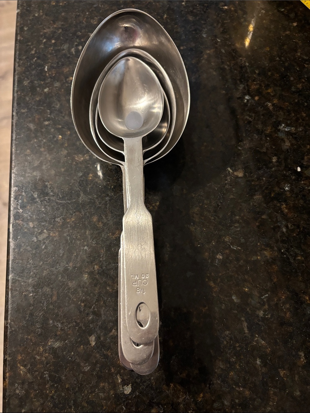 Stackable Stainless Steel Measuring Spoons Set - Silver